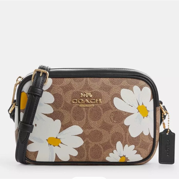 NWT💃Coach Mini Jamie Camera Crossbody Bag In Signature Canvas With Floral Print - Picture 7 of 10